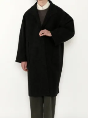 7115 by Szeki Fall Wool Coat Charcoal.