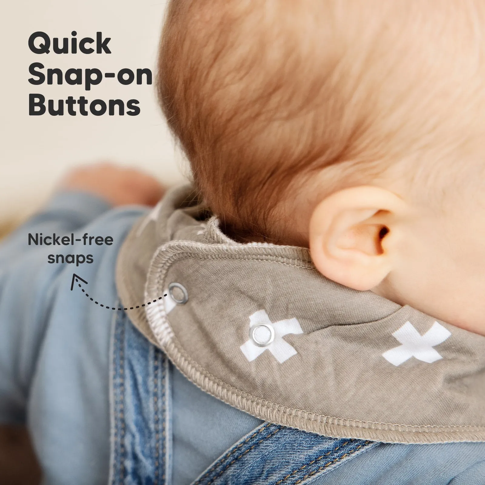 8-Pack Organic Bandana Bibs (Basics)