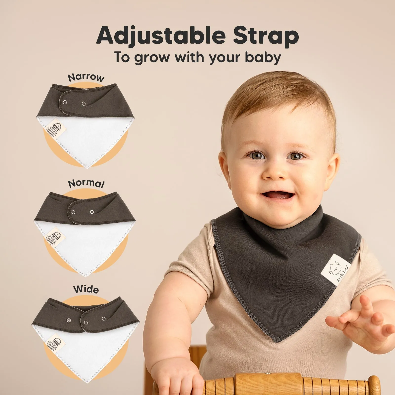 8-Pack Organic Bandana Bibs (Basics)