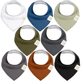 8-Pack Organic Bandana Bibs (Basics)