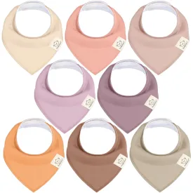 8-Pack Organic Bandana Bibs (Mauve)