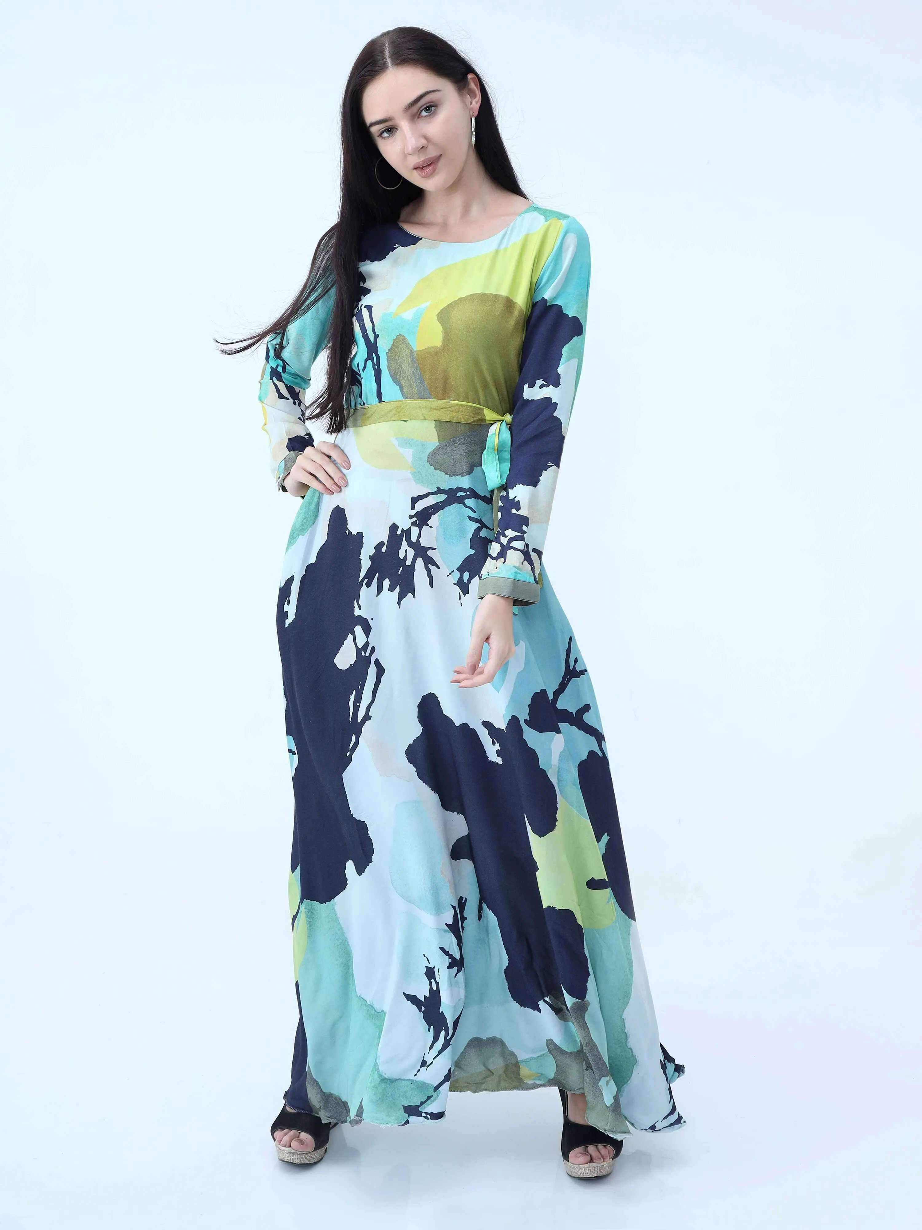 Abstract Print Maxi