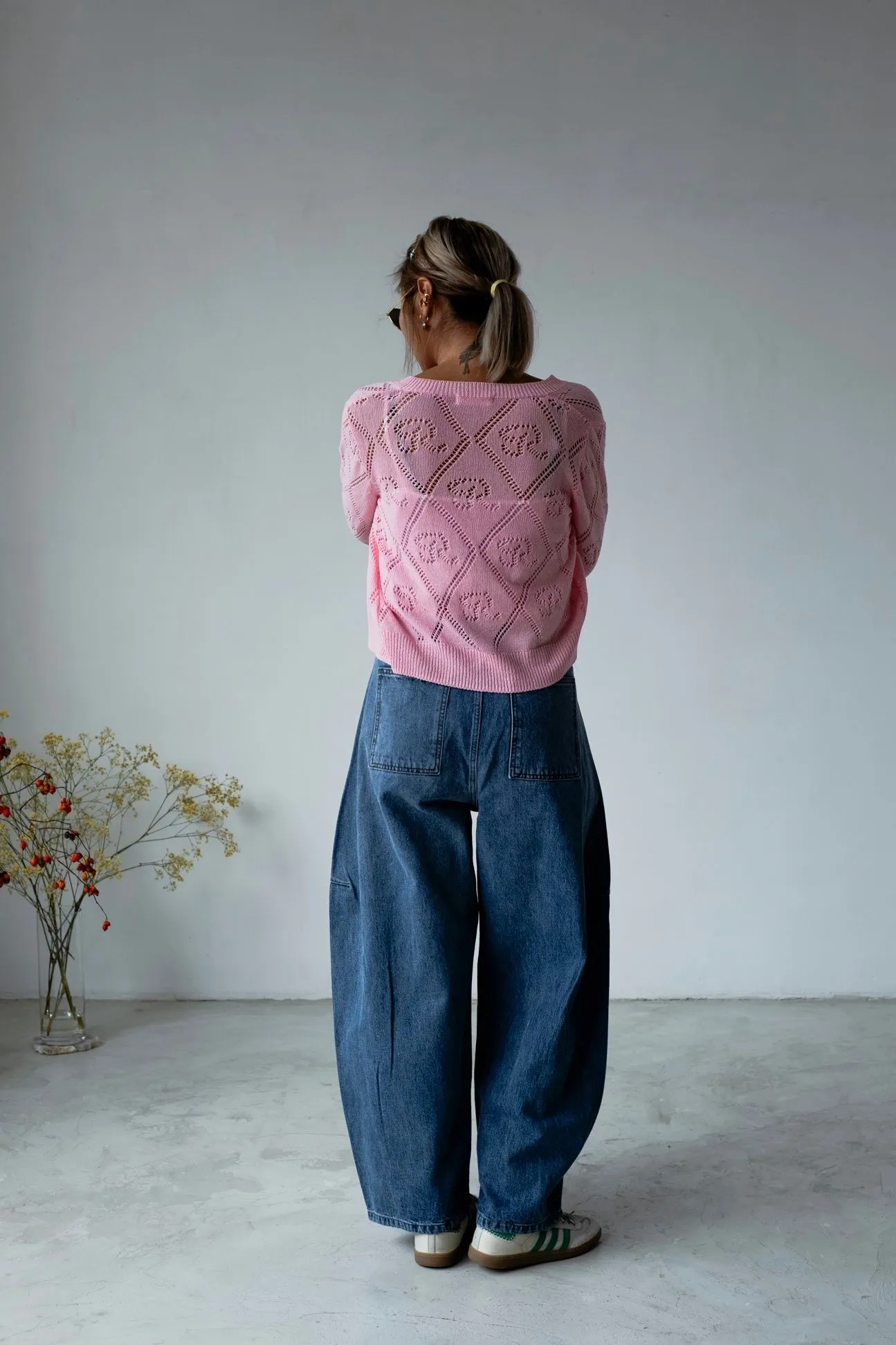 BABY PINK  CROCHET CARDIGAN