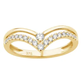 Celebration 9ct Yellow Gold Round Cut 1/4 CARAT tw of Lab Grown Diamonds Ring