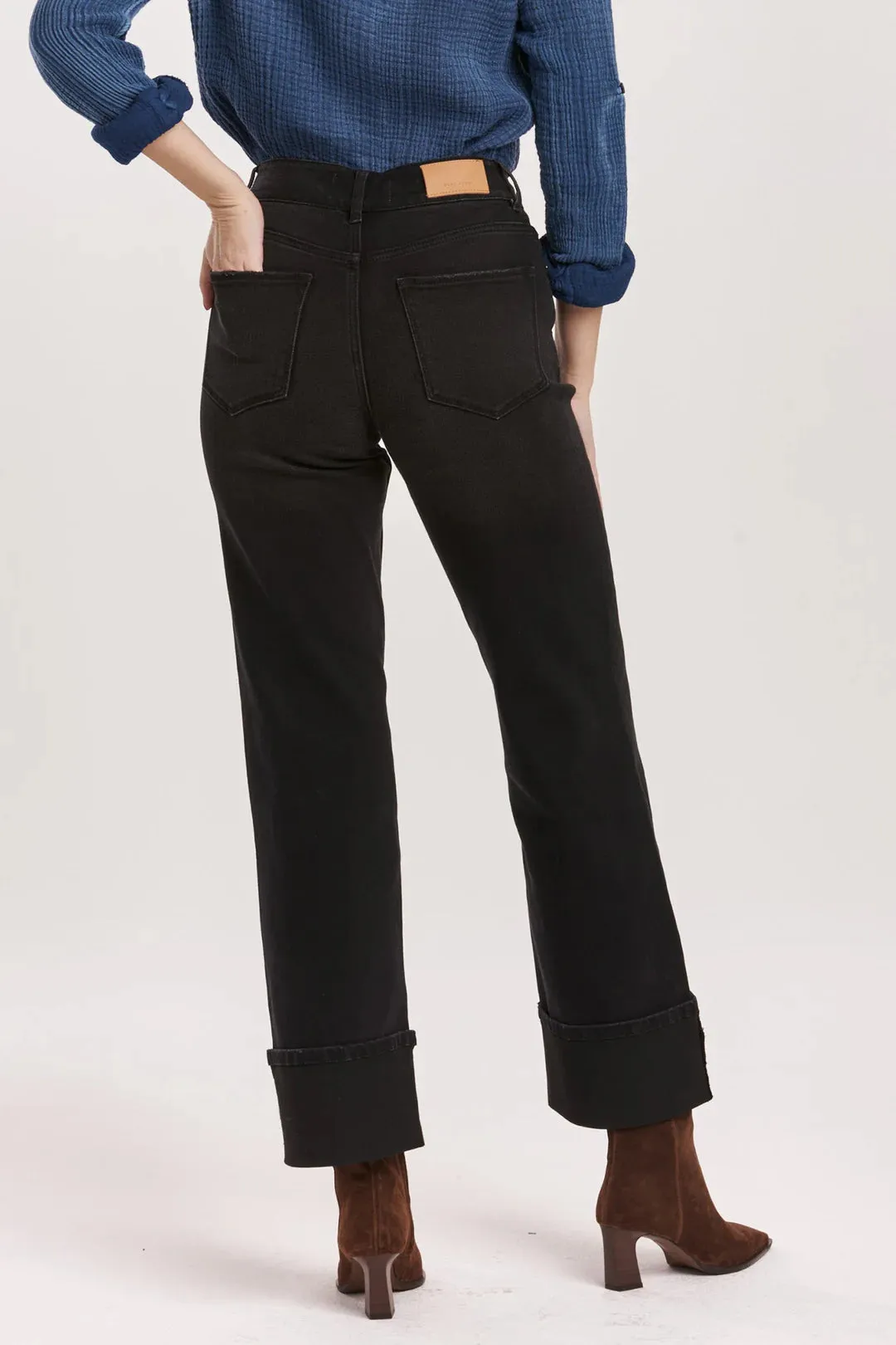 Dear John Holly black Super High Rise wide leg jean