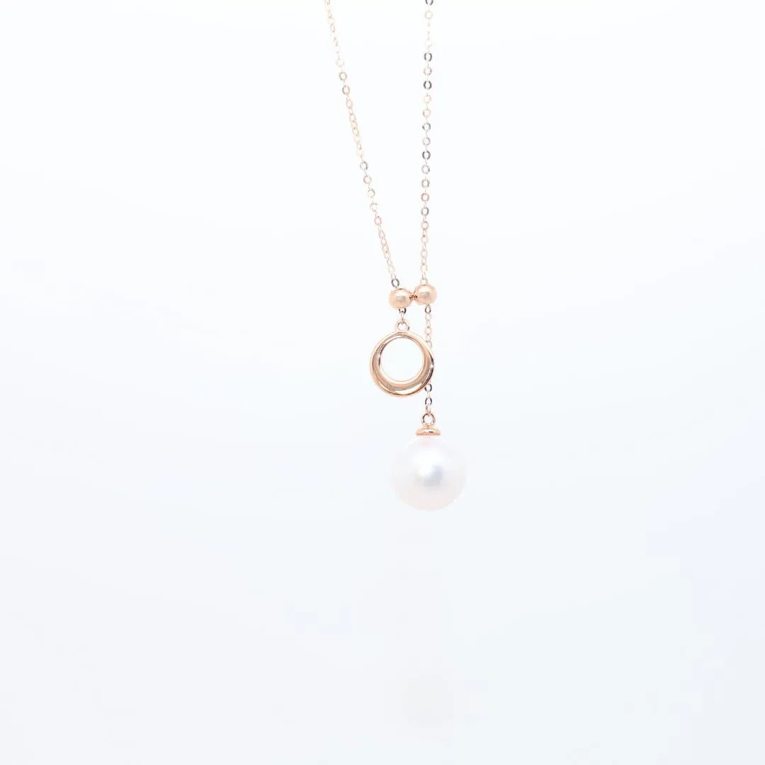 Diamond "parent-child" Pearls Necklace