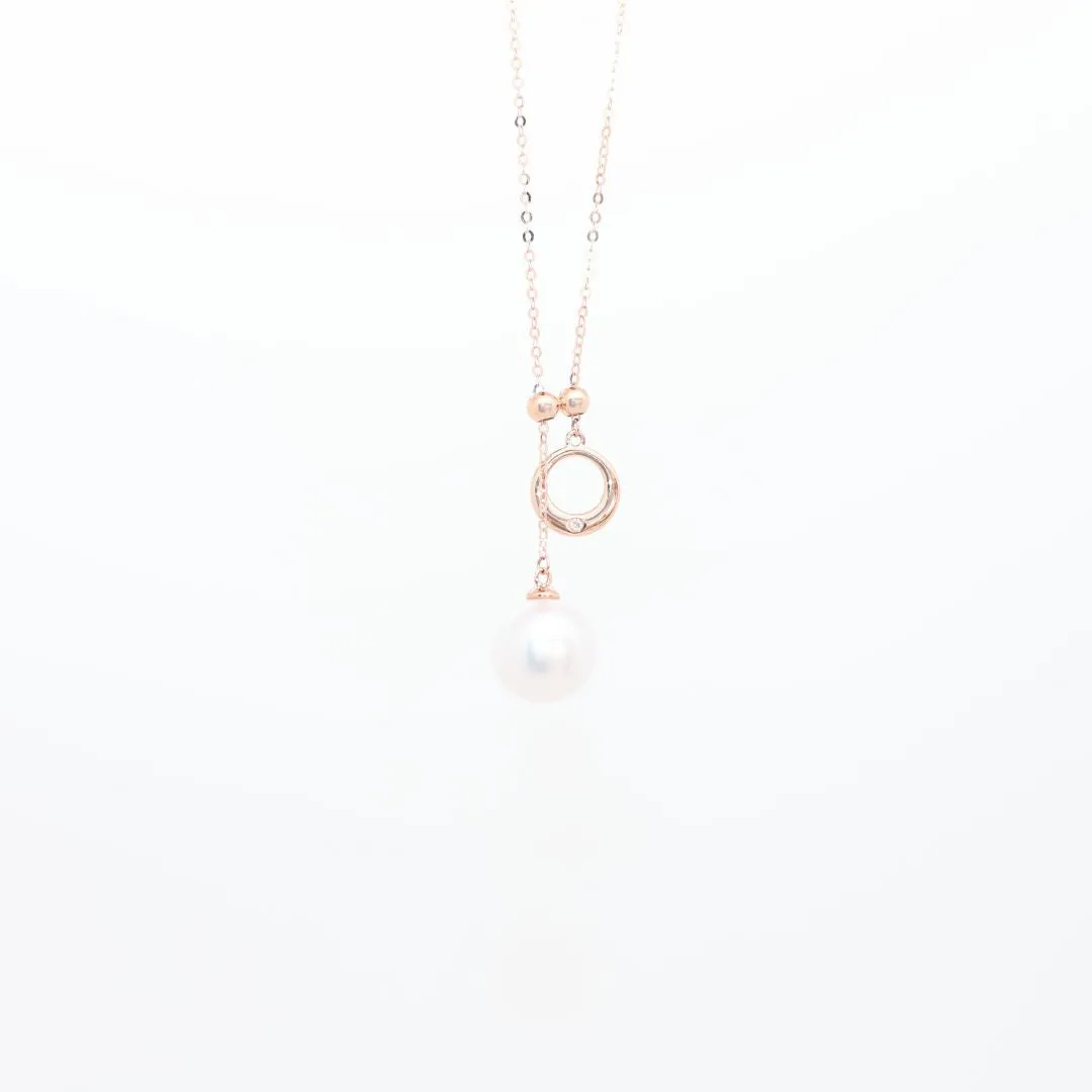 Diamond "parent-child" Pearls Necklace