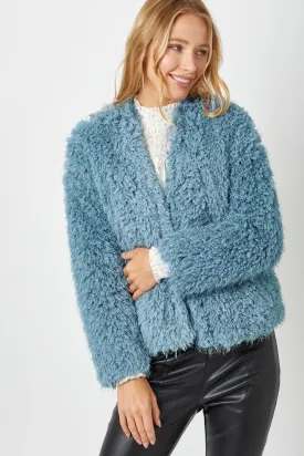 Faux Fur Open Jacket