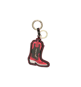 GANNI Red Western Boot Keychain