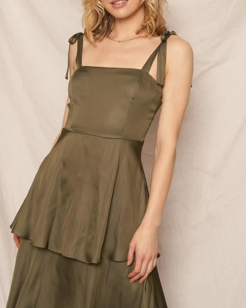 Gianna Silky and Smooth Tiered Sleeveless Dress