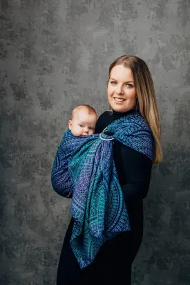 LennyLamb Ring Sling With Gathered Shoulder Peacock's Tail Provance