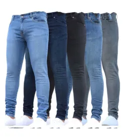 Men's Casual Jeans Stretch Skinny Work Vintage Wash Plus Size Jeans - MJN0057