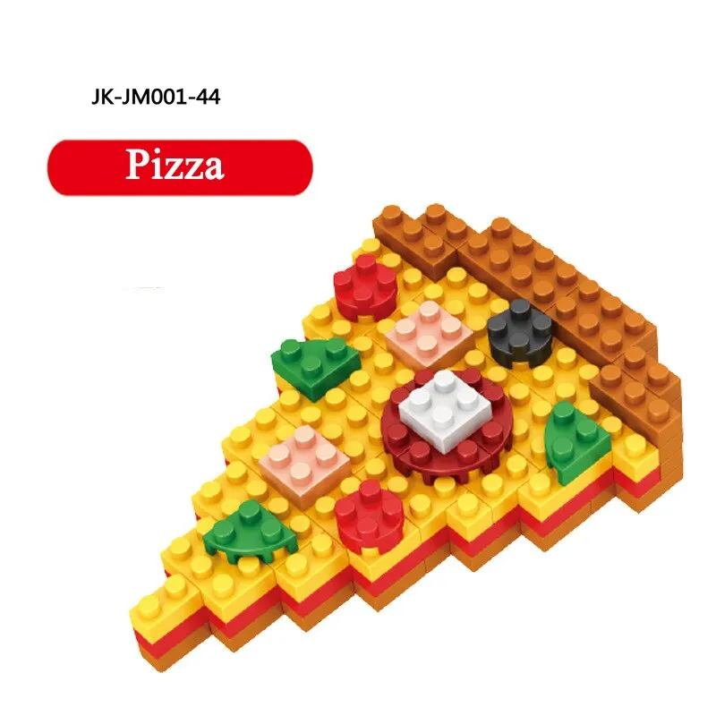 Mini Blocks Moc Fast Food Burger Ice Cream French Fries Diamond Blocks DIY Puzzle Assembly Ornament Children's Toys Holiday Gift