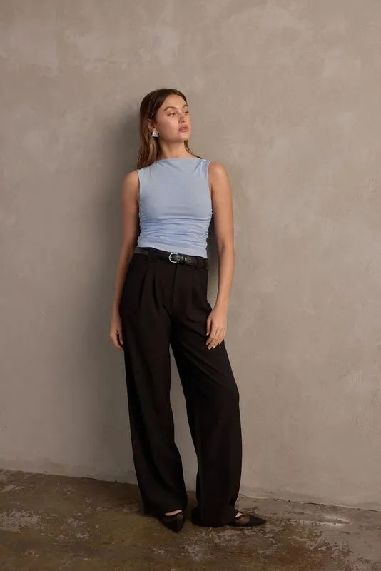 Raef The Label Olivia Wide Leg Pant - Black