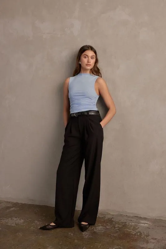 Raef The Label Olivia Wide Leg Pant - Black