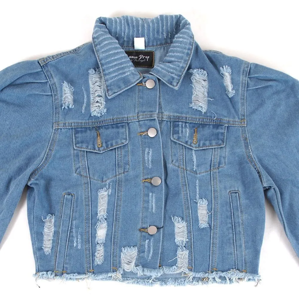 Riley Puff Sleeve Denim Jacket