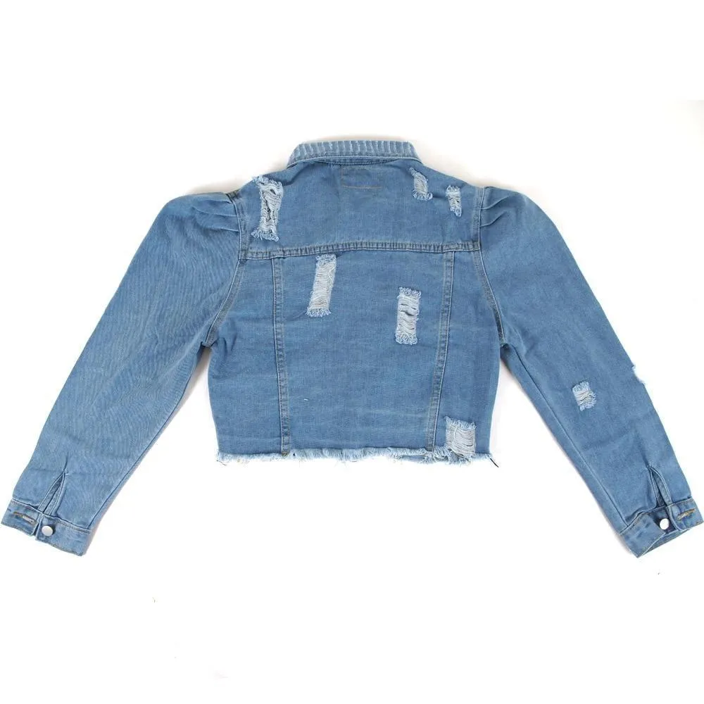 Riley Puff Sleeve Denim Jacket