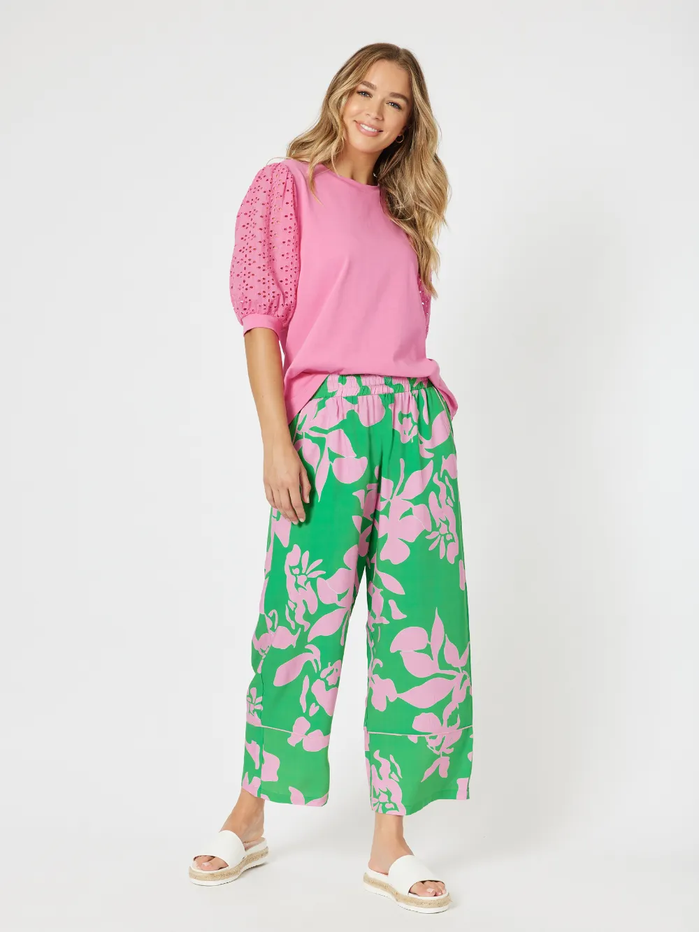 Spring Wide Leg Pant - Emerald