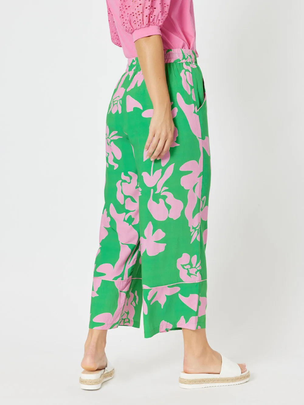 Spring Wide Leg Pant - Emerald