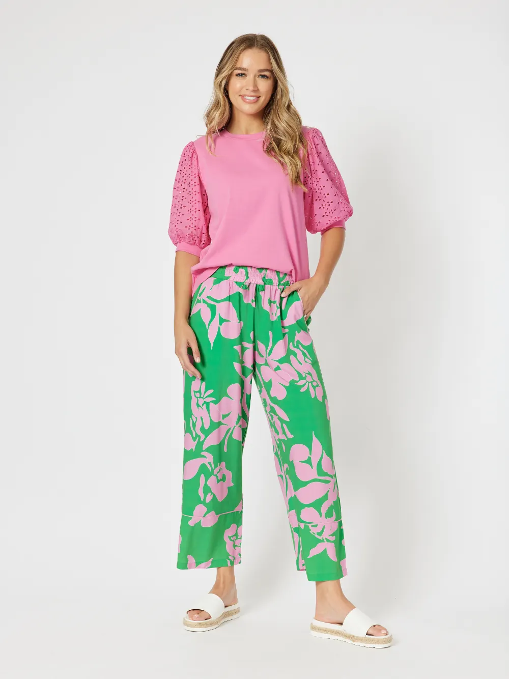 Spring Wide Leg Pant - Emerald