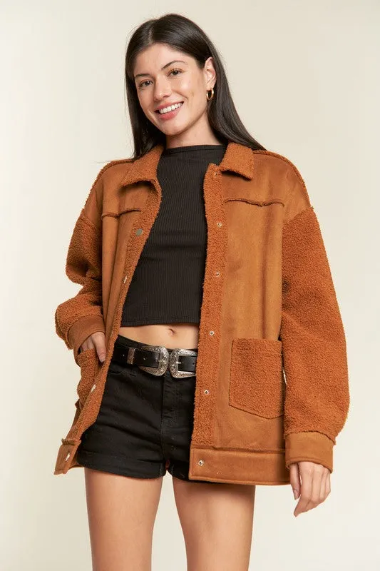 TEEK - FAUX FUR AND SUEDE JACKET