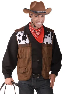 Wild West Mens Plus Size Cowboy Costume Vest